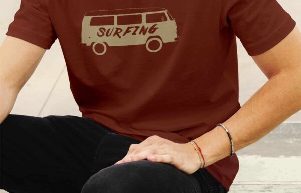 Surfing Rust Cotton Tee